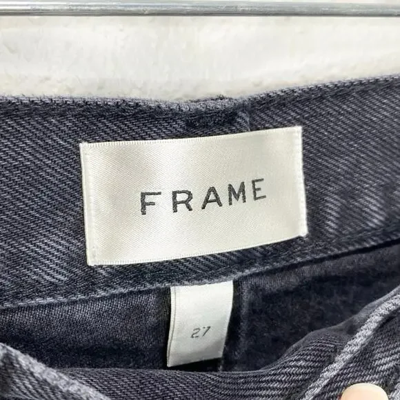 Frame Denim The Bubble Crop Jeans In Limitless Raw Fray 27 NWT - Picture 6 of 11